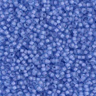 Semi-Frosted Pale Blue Lined Cornflower Miyuki Seed Beads size 11