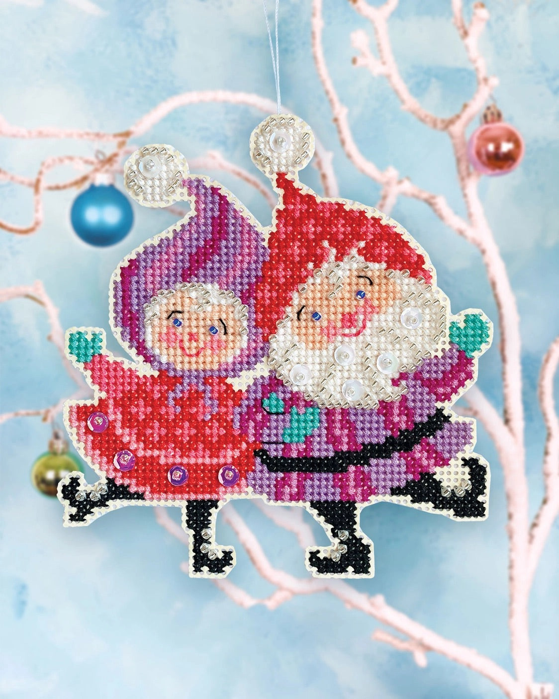 A Merry Pair - Cross Stitch Ornament Kit