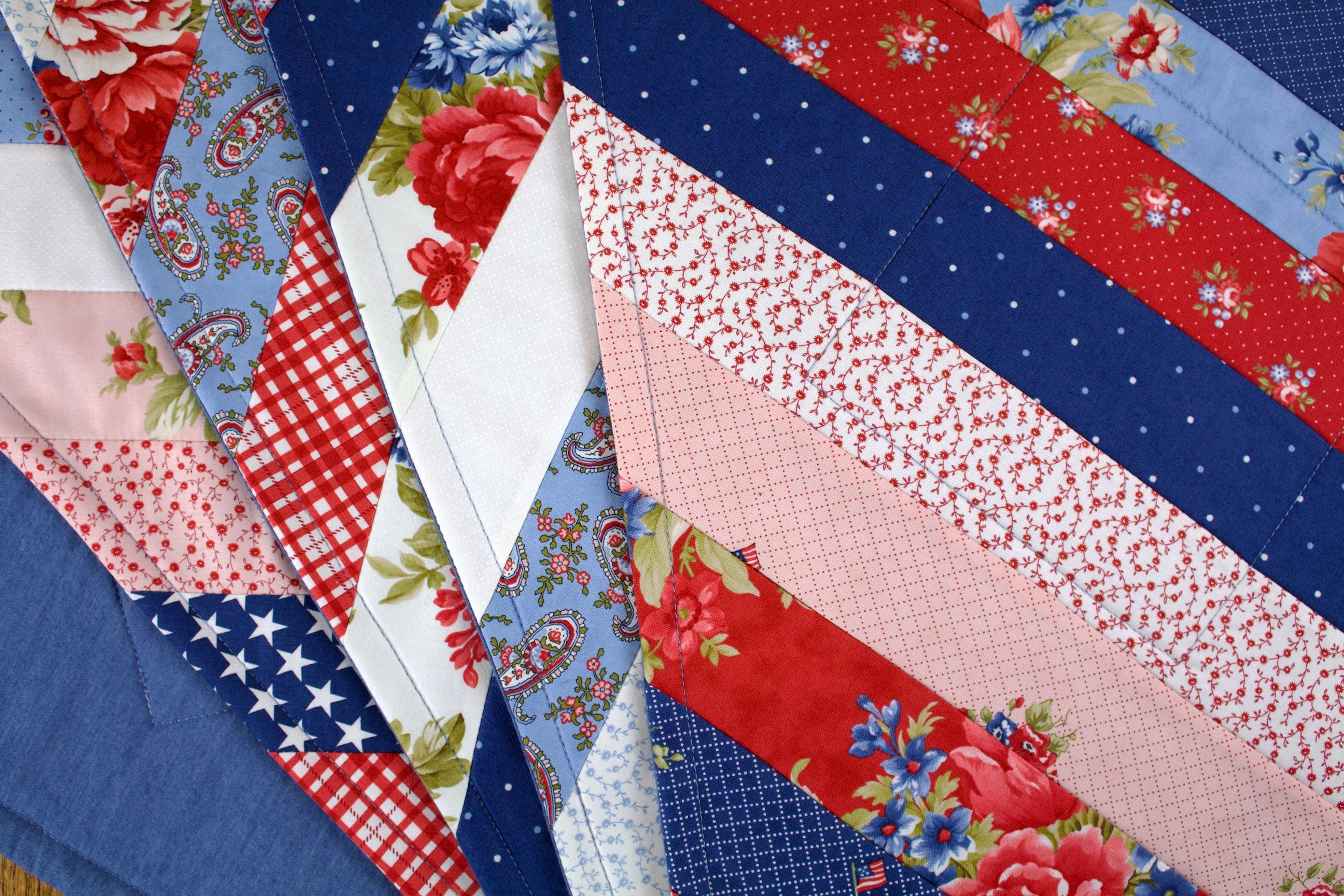 Red, White and Blue Striped Placemat