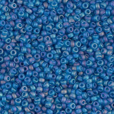 Matte Transparent Capri Blue Miyuki Seed Beads size 11