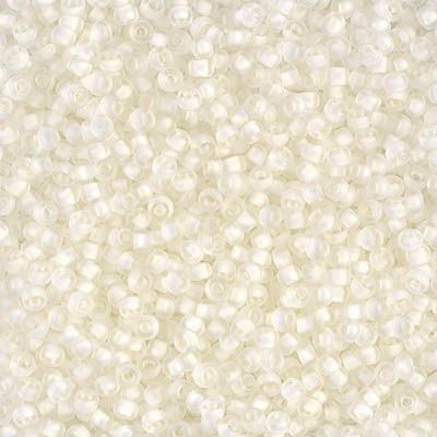 Semi-frosted White Lined Crystal Miyuki Seed Beads size 11
