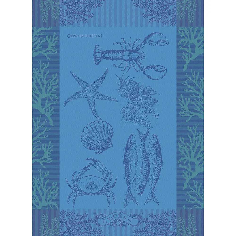 L'Ocean Bleu French Kitchen Towel (Blue Ocean)