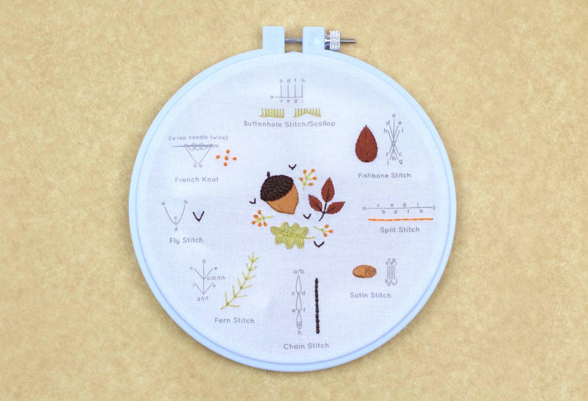 Winter - Embroidery Stitch Sampler