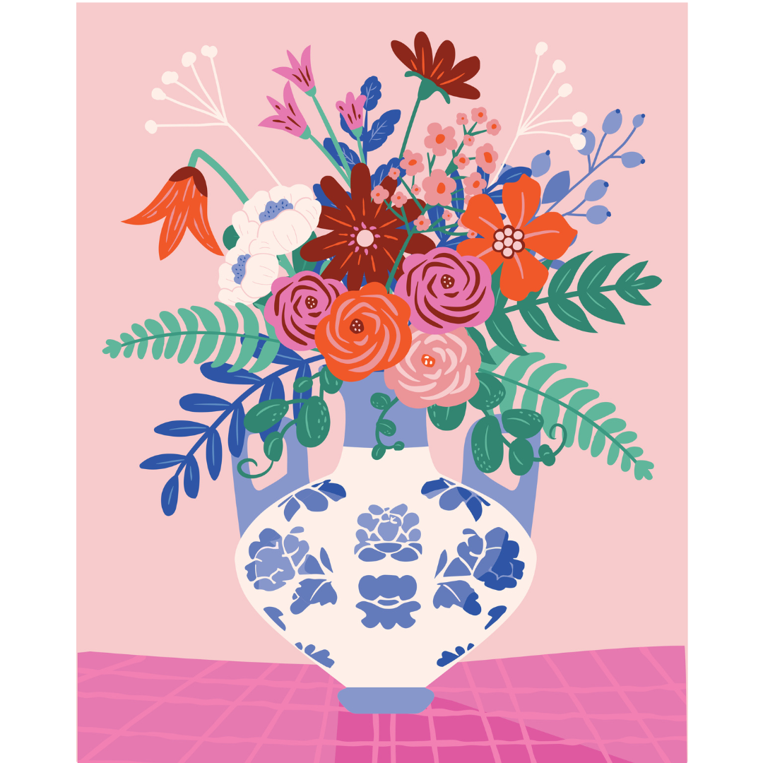 Blue Ming Paint by Number Kit