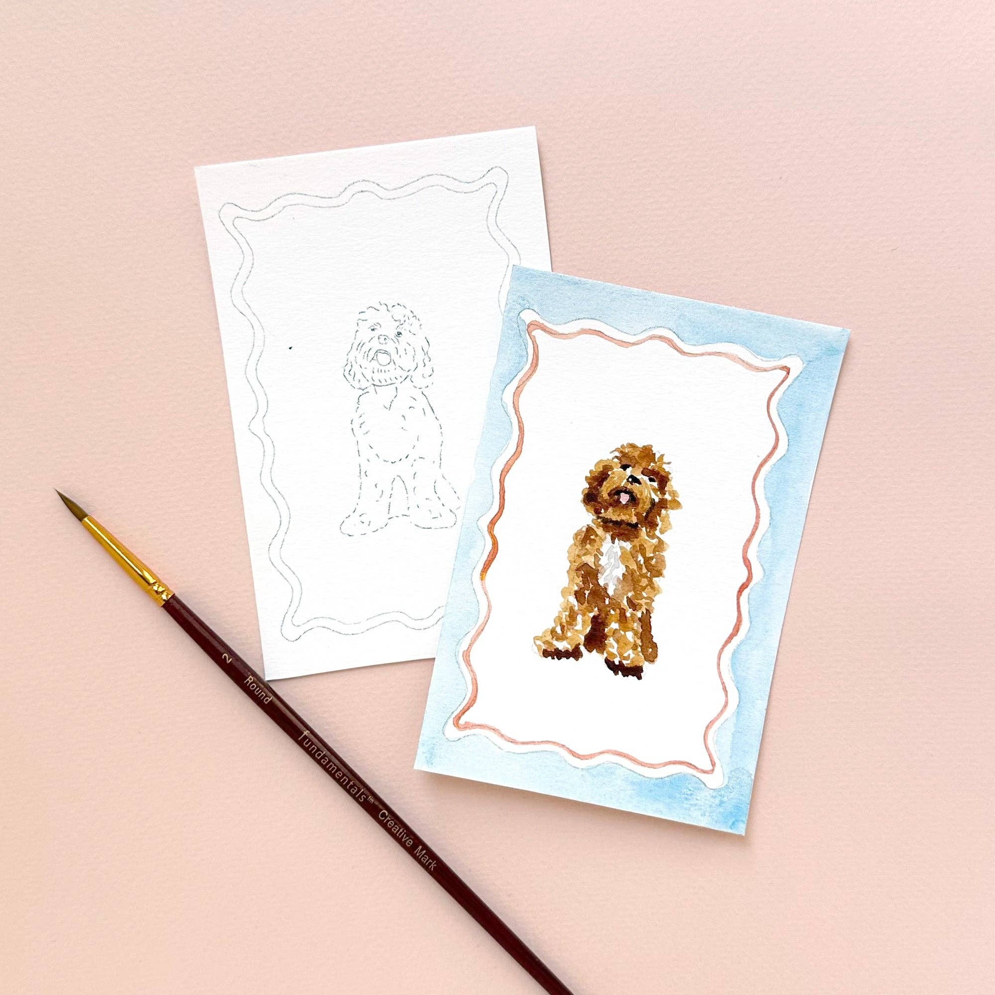 Mini Watercolor Painting Kit: Dogs