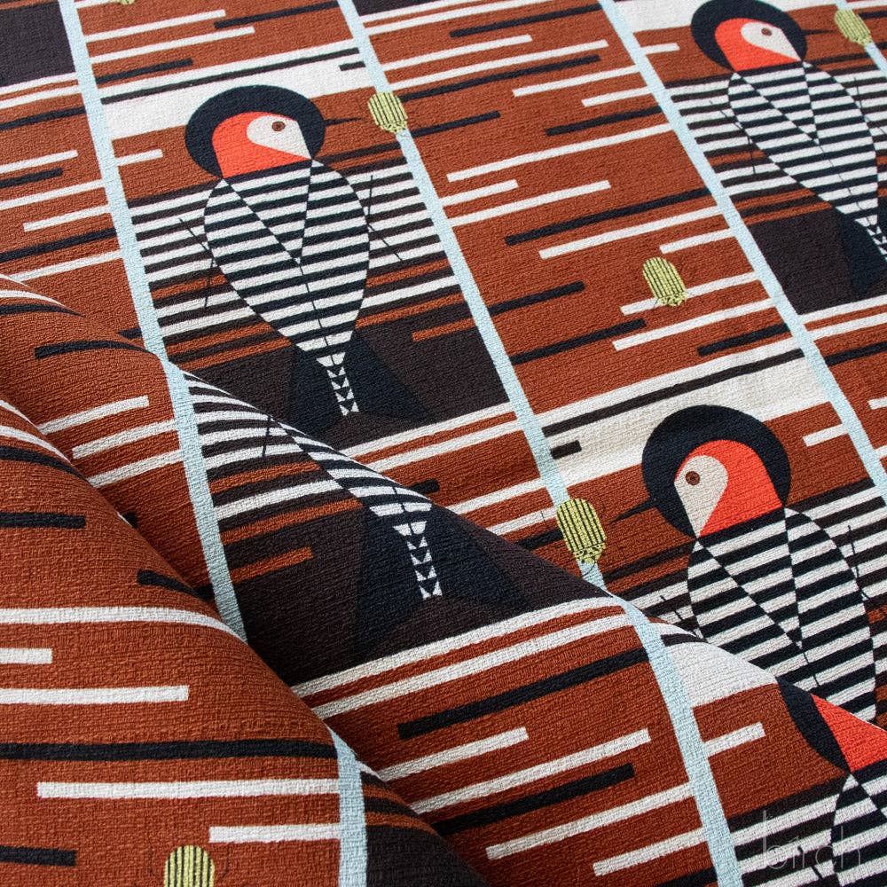 Baffling Belly Barkcloth