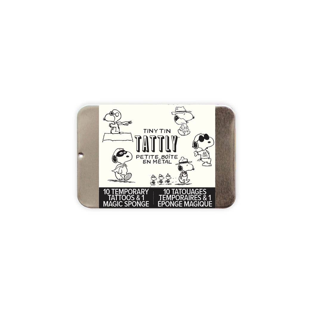 Many Faces of Snoopy Tattoo Tin