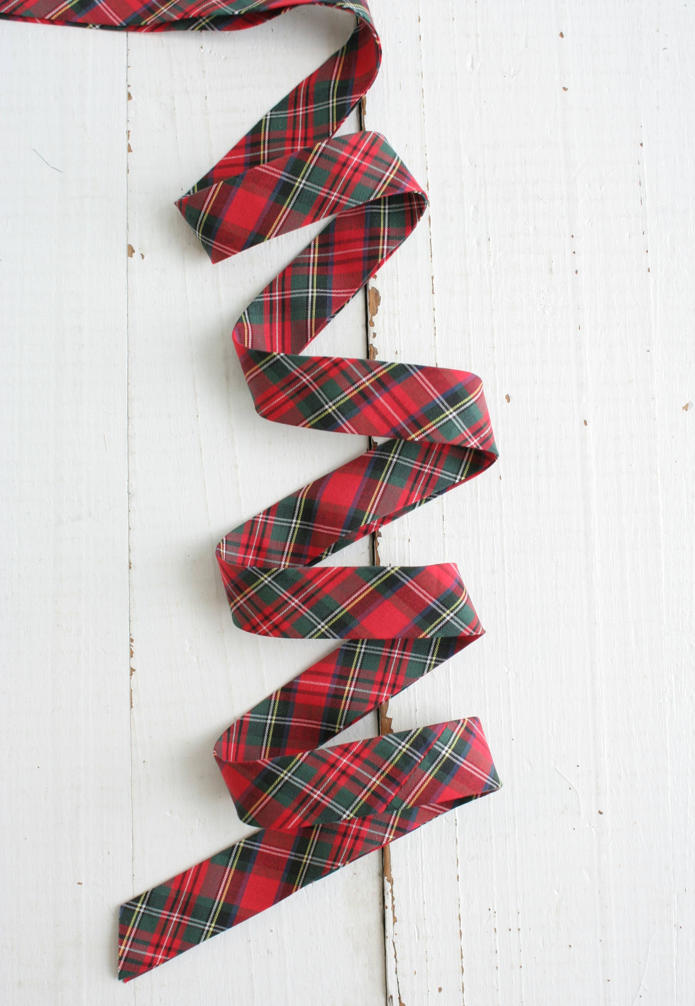 1/2" Double Fold Bias Binding -  Red Plaid