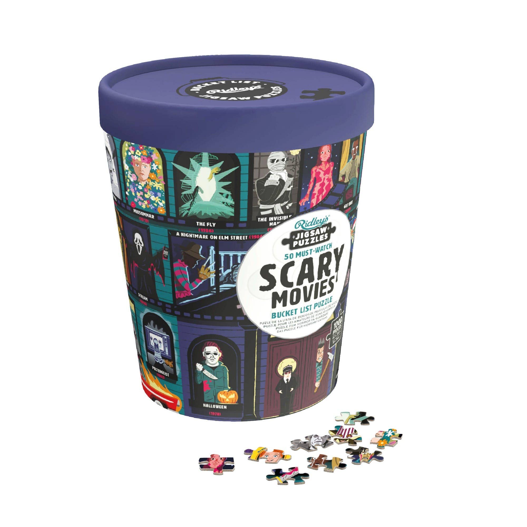 50 Must-Watch Scary Movies Bucket List 1000-piece Puzzle