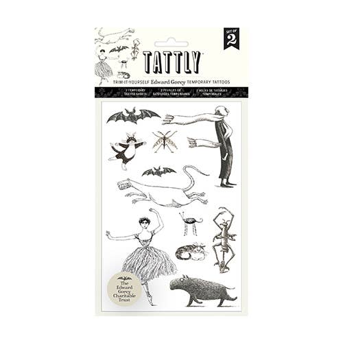 Edward Gorey's Creatures & Figures Tattoo Sheet