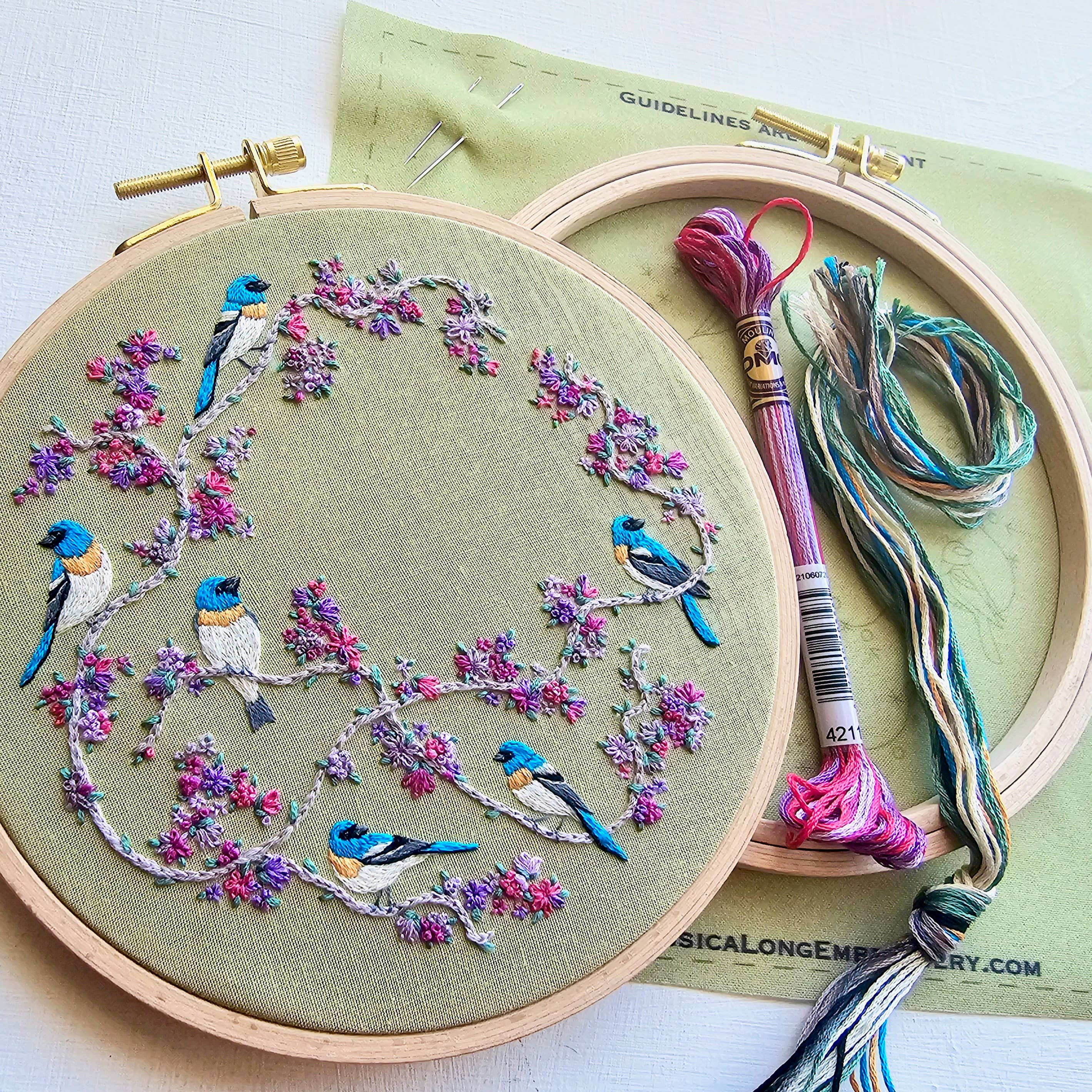 Birds & Blooms Embroidery Kit