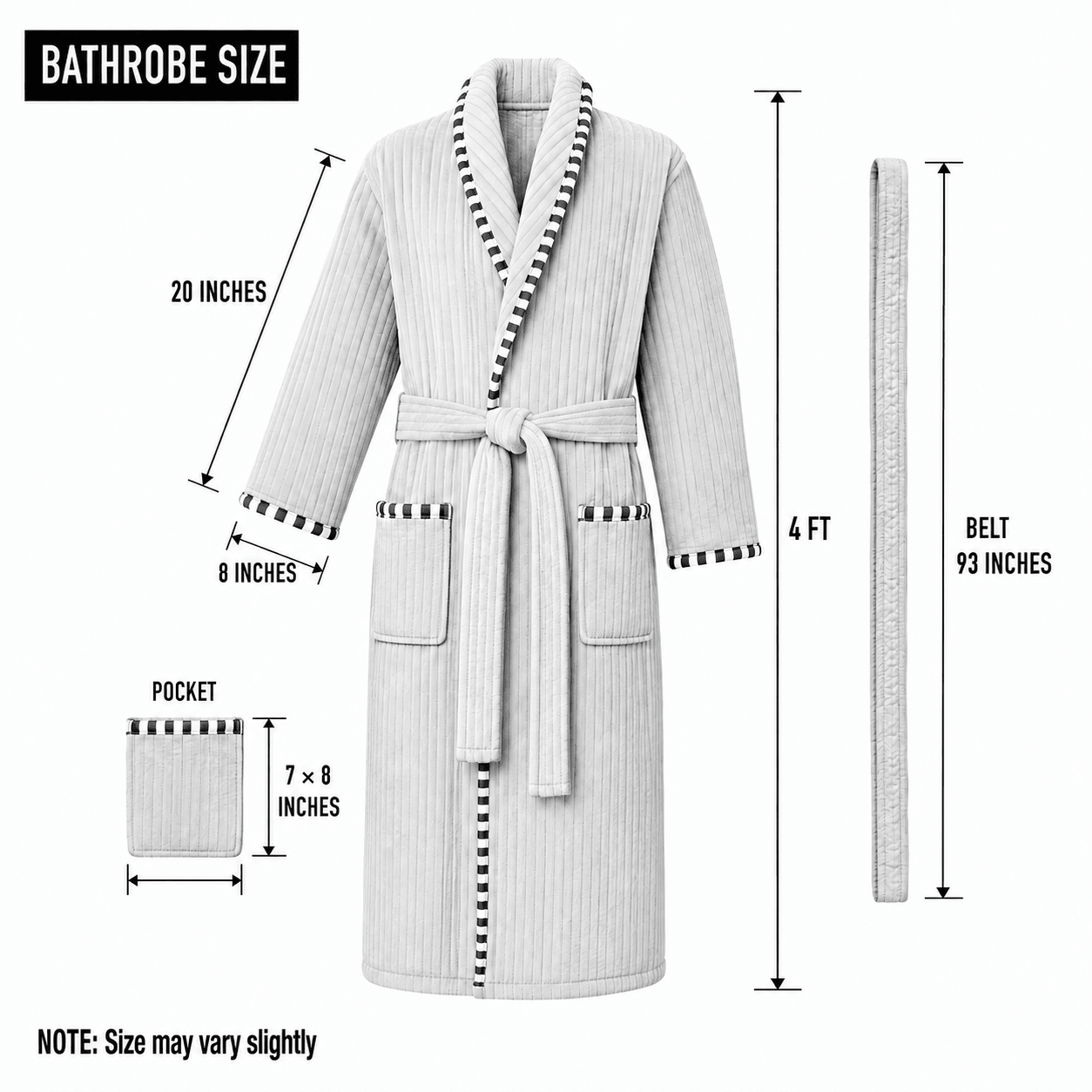 Thick Waffle Cotton Bathrobe- Hand Block Printed