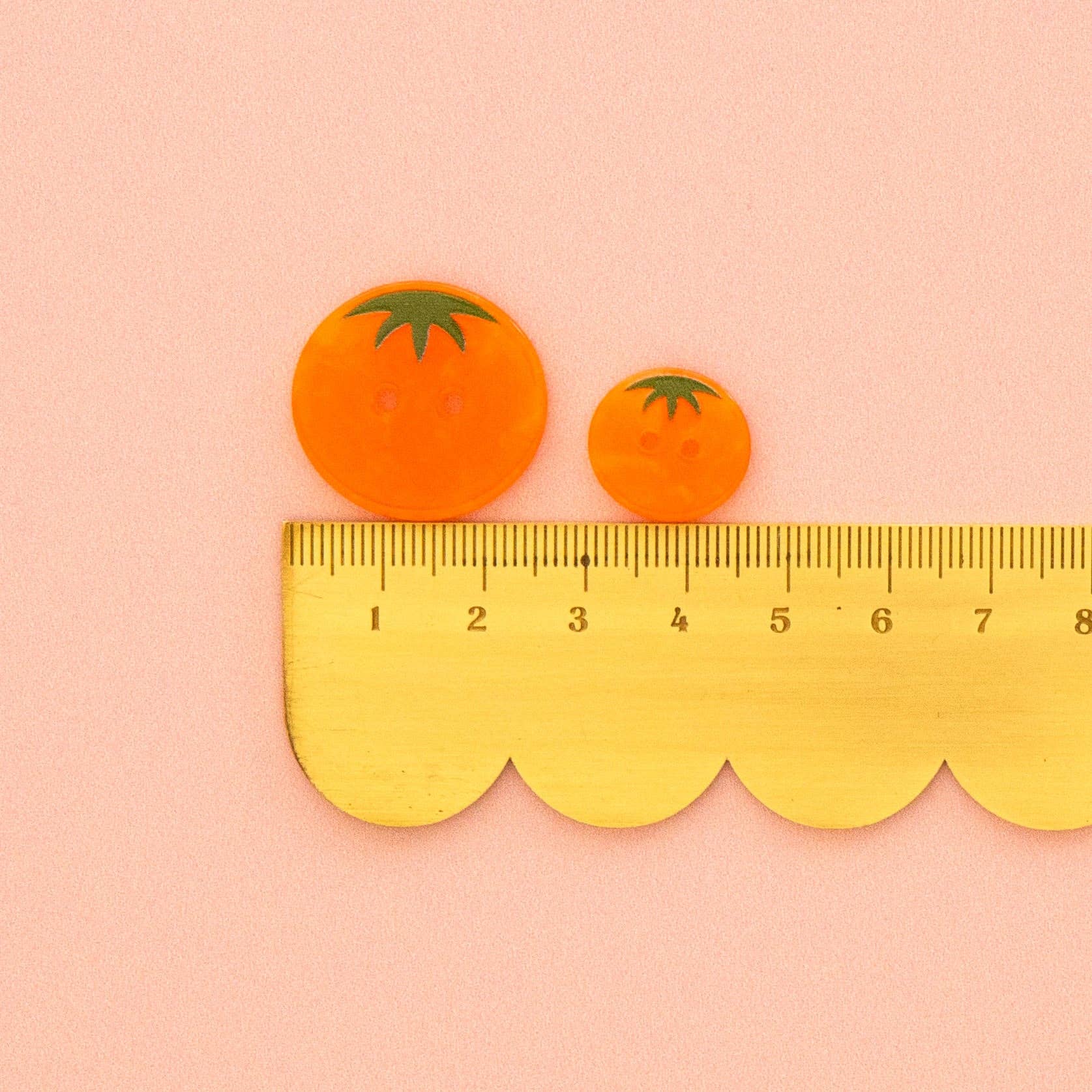 Orange Heirloom Tomato Small 5/8" Buttons