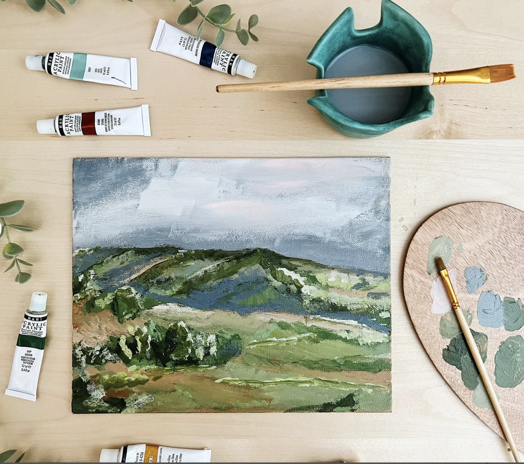 Italian Countryside impressionist painting kit