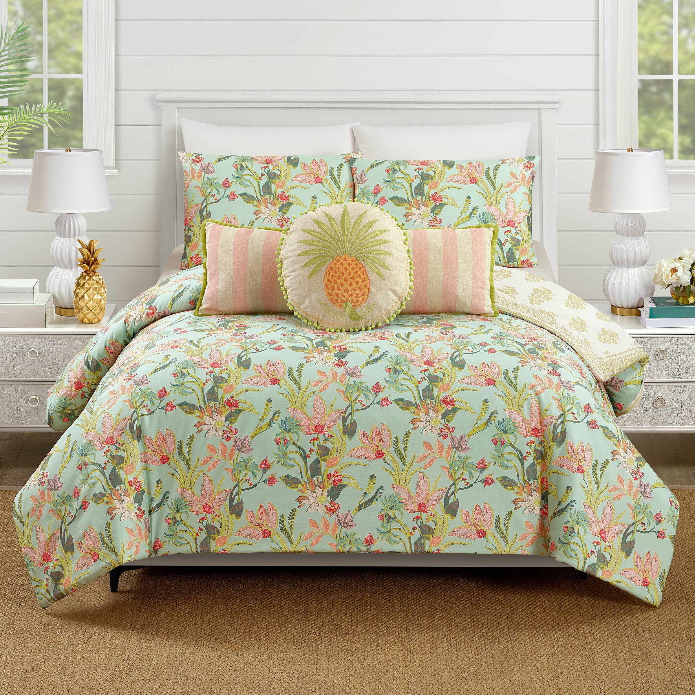 QUEENIE CABANA STRIPE FRINGE DECORATIVE - Spartina
