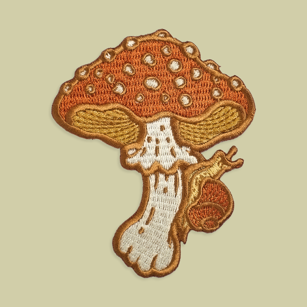 Iron on Patch: Mushroom and Snail