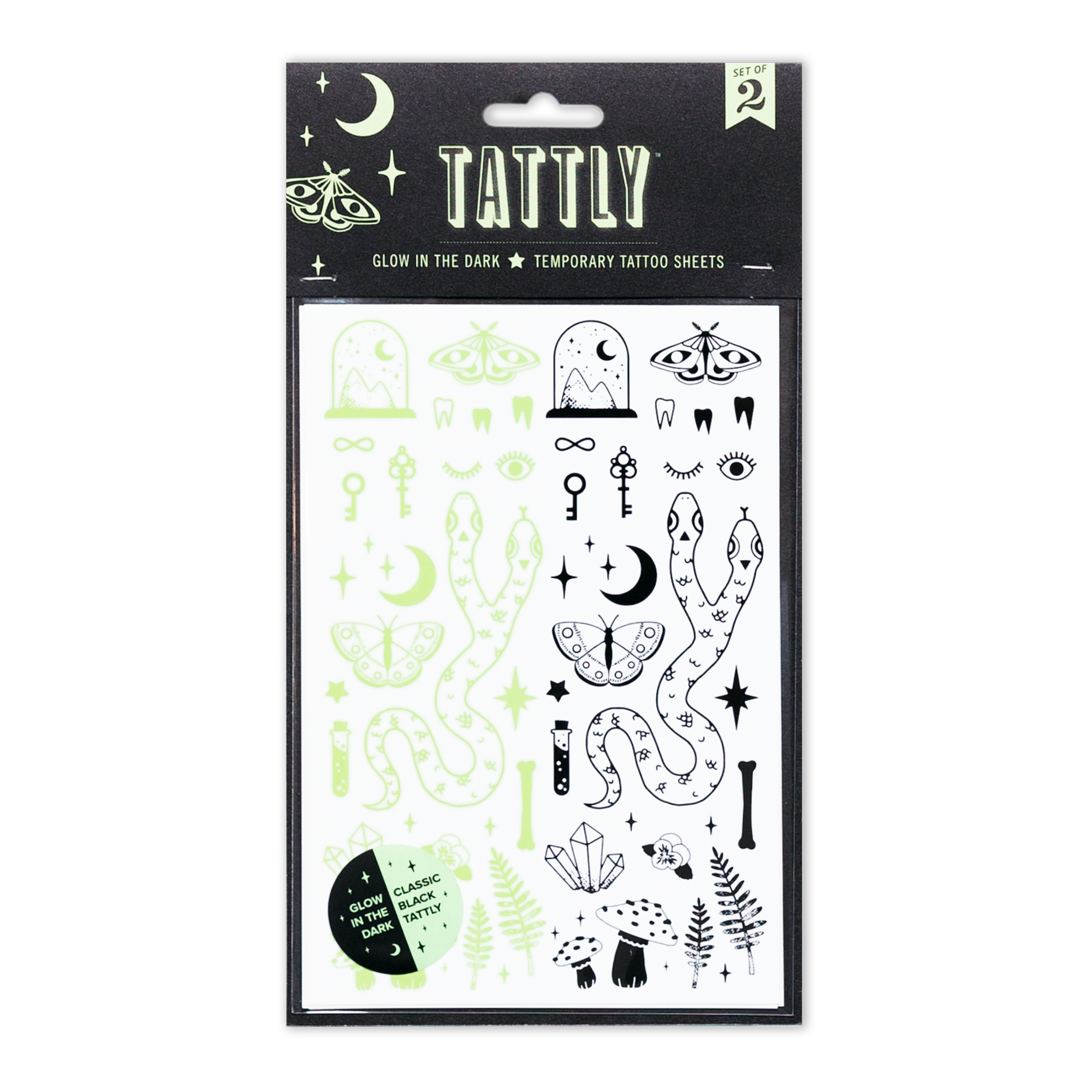 Curiosities Tattoo Sheets (Glow in the Dark)