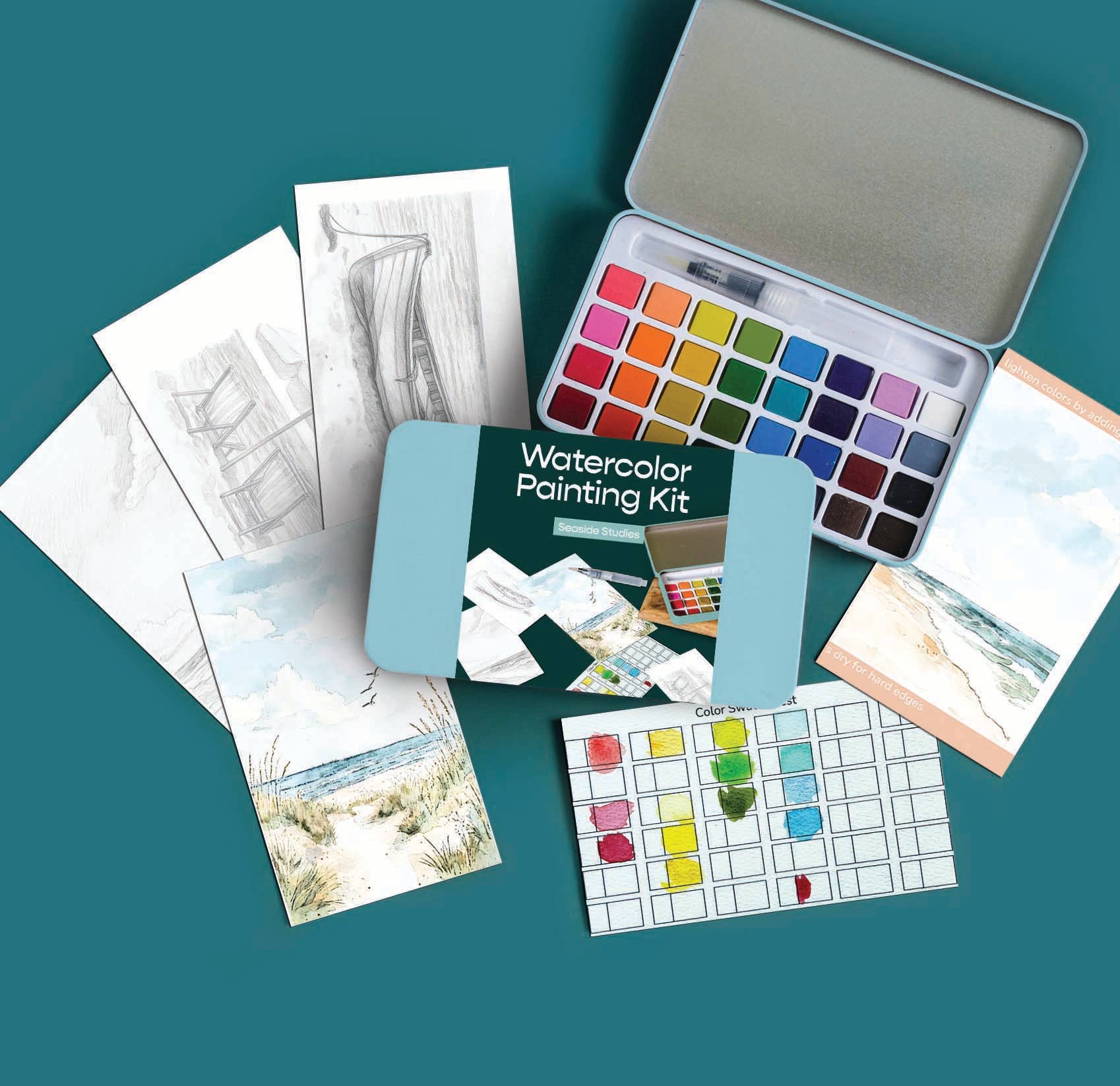 Seaside Studies watercolor painting kit