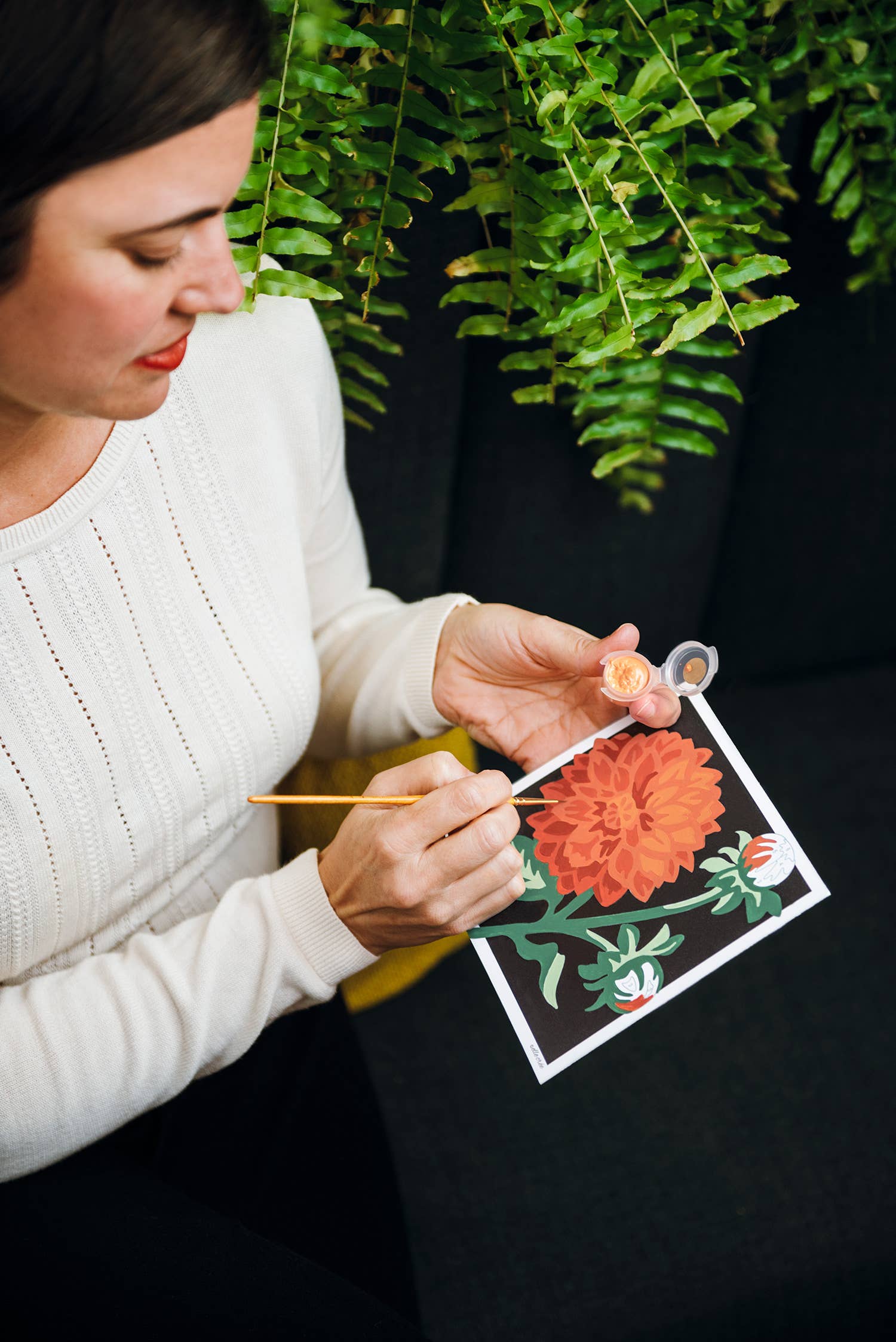 Dahlias MINI Paint-by-Number Kit