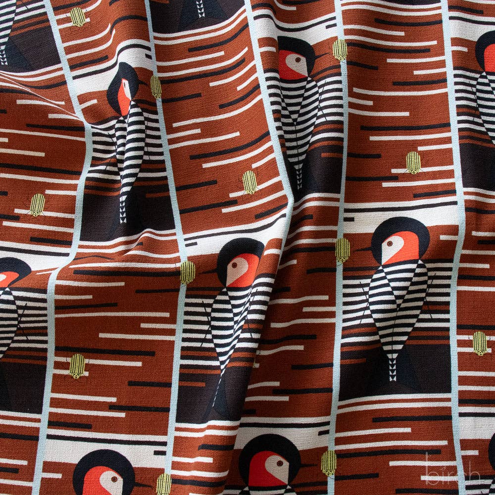 Baffling Belly Barkcloth