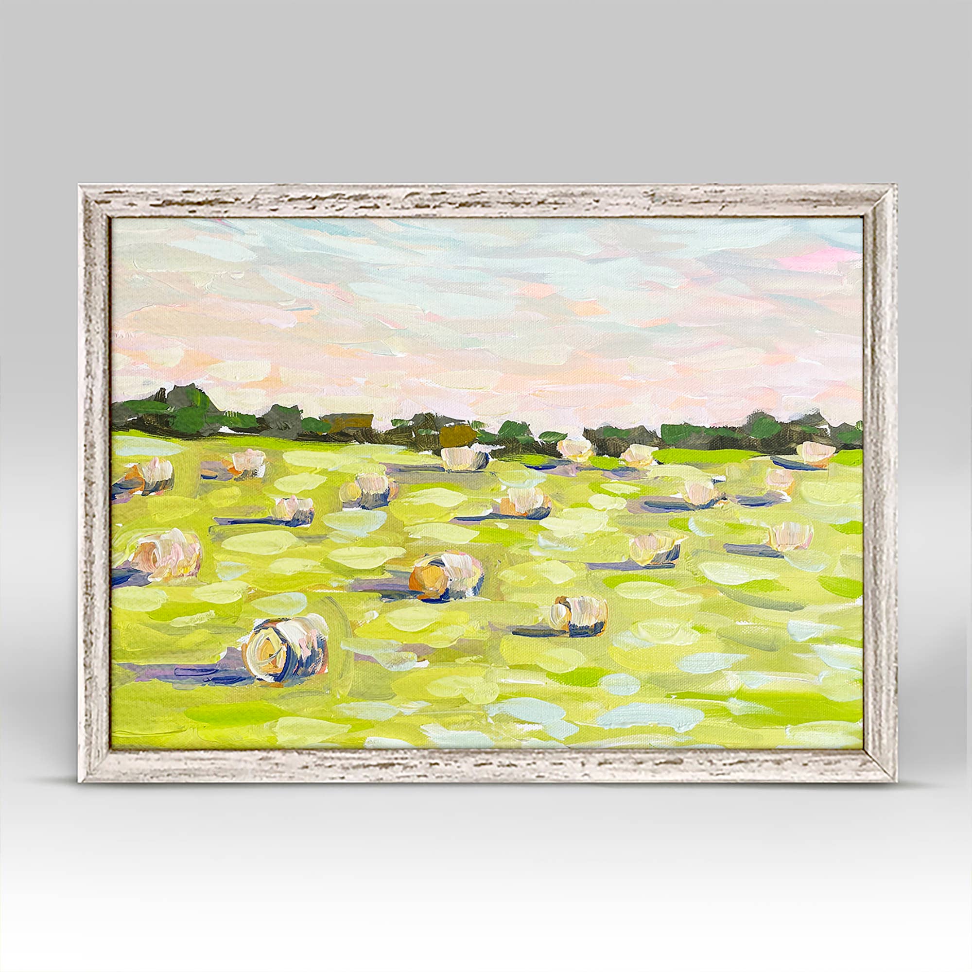 Hay Bales Mini Framed Canvas