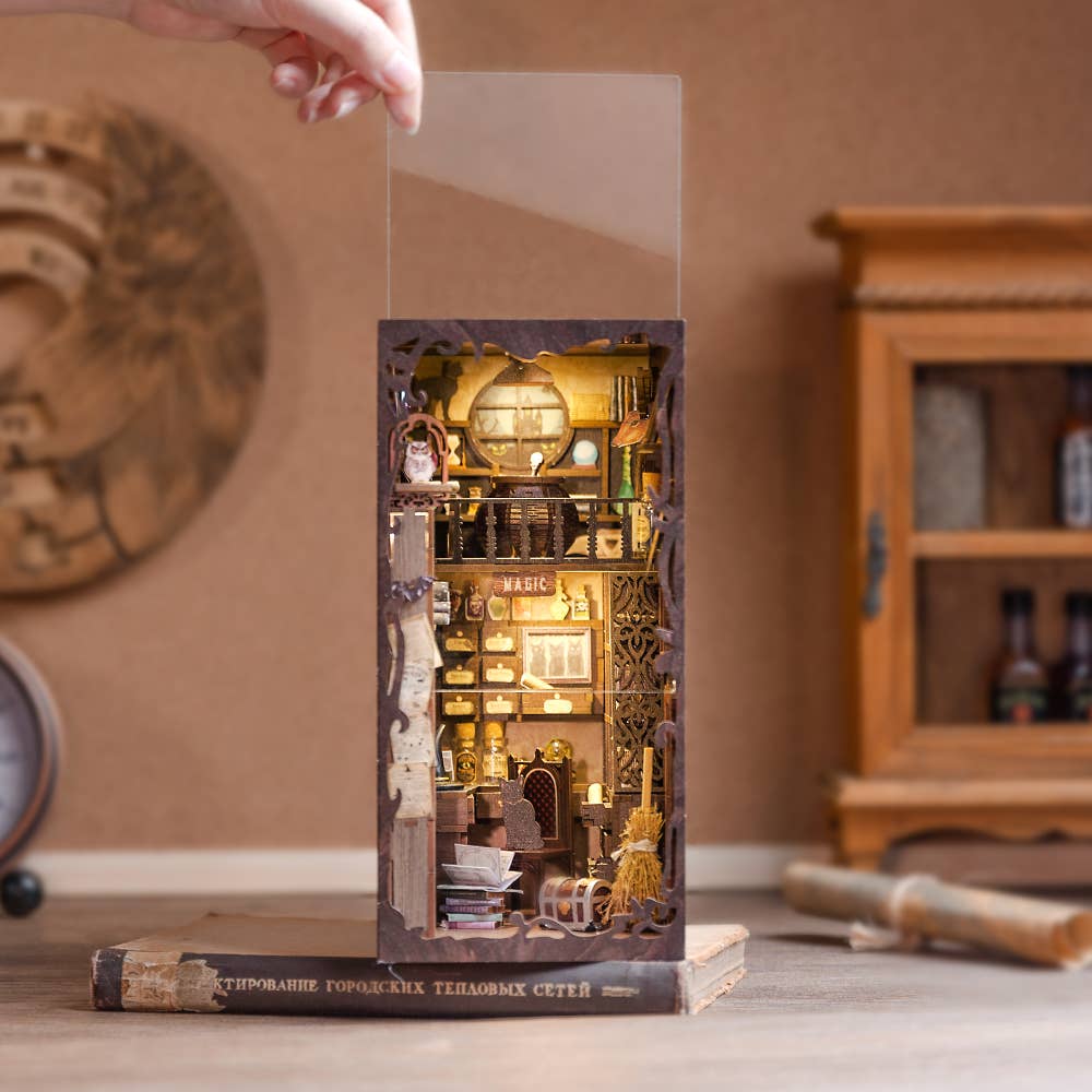 DIY Book Nook Kit: Magic Pharmacist with Dust Cover
