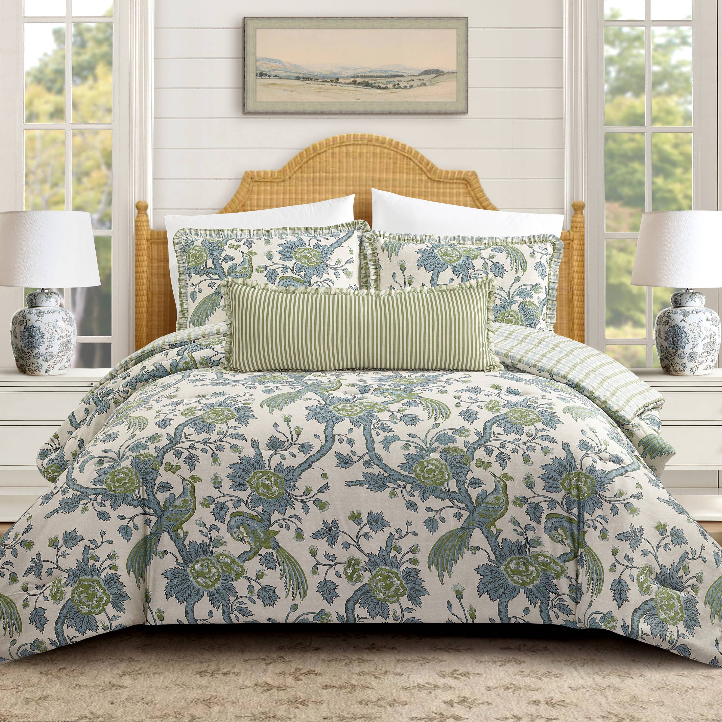 JAPONICA BIRD OBLONG DECORATIVE - Spartina