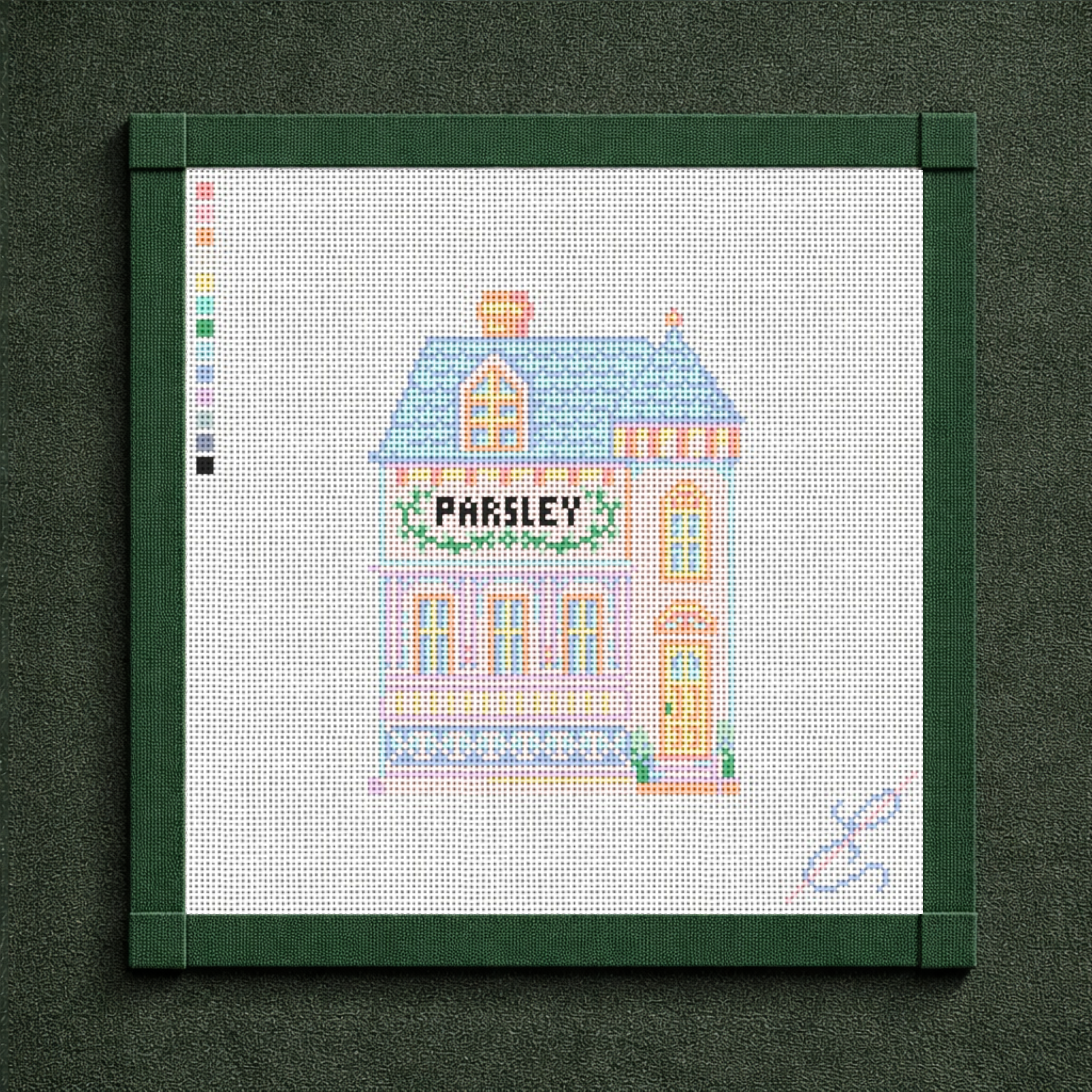 Lenox Spice Village Parsley House Needlepoint Canvas