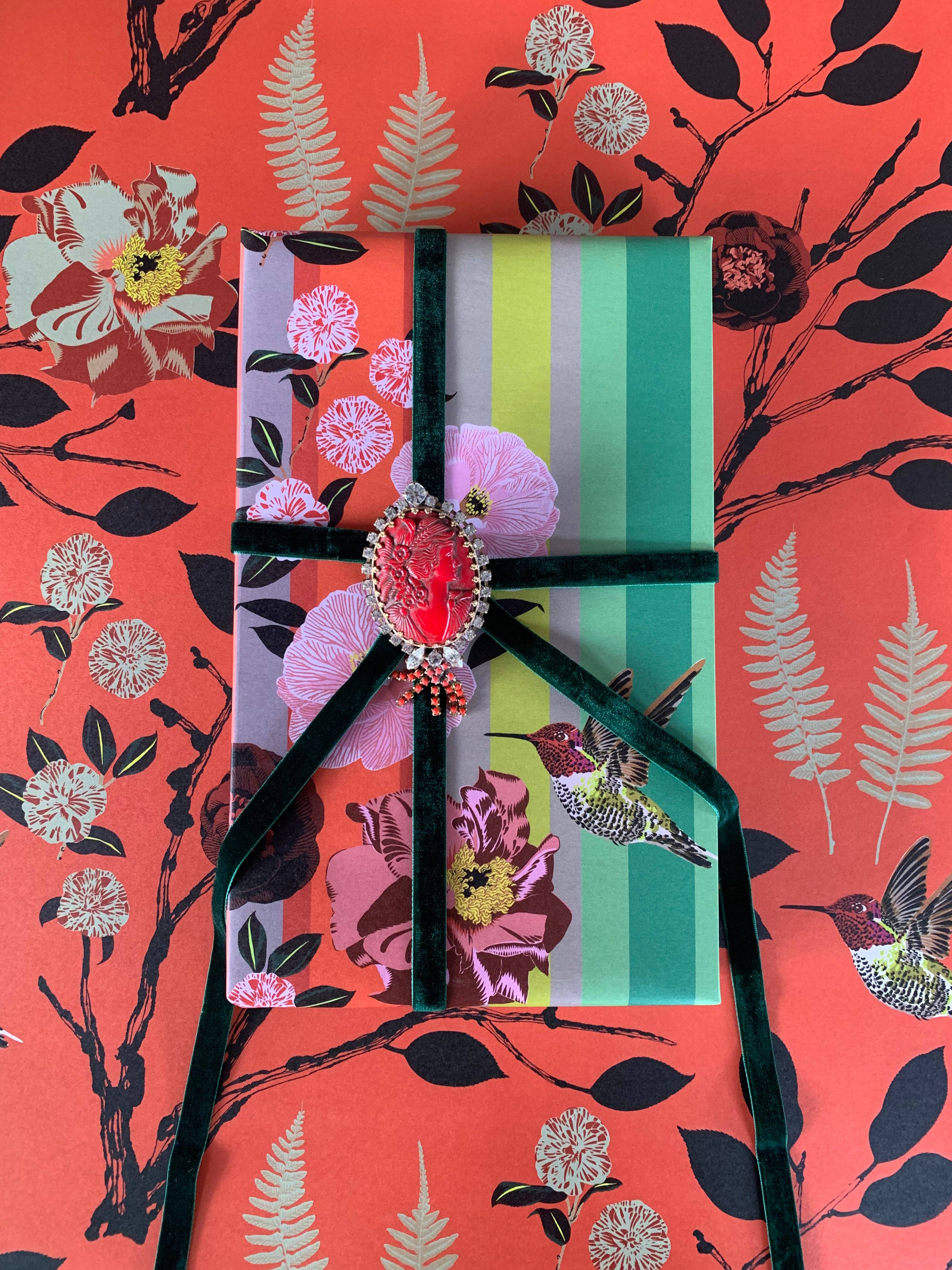 Camellia Stripe Wrapping Paper