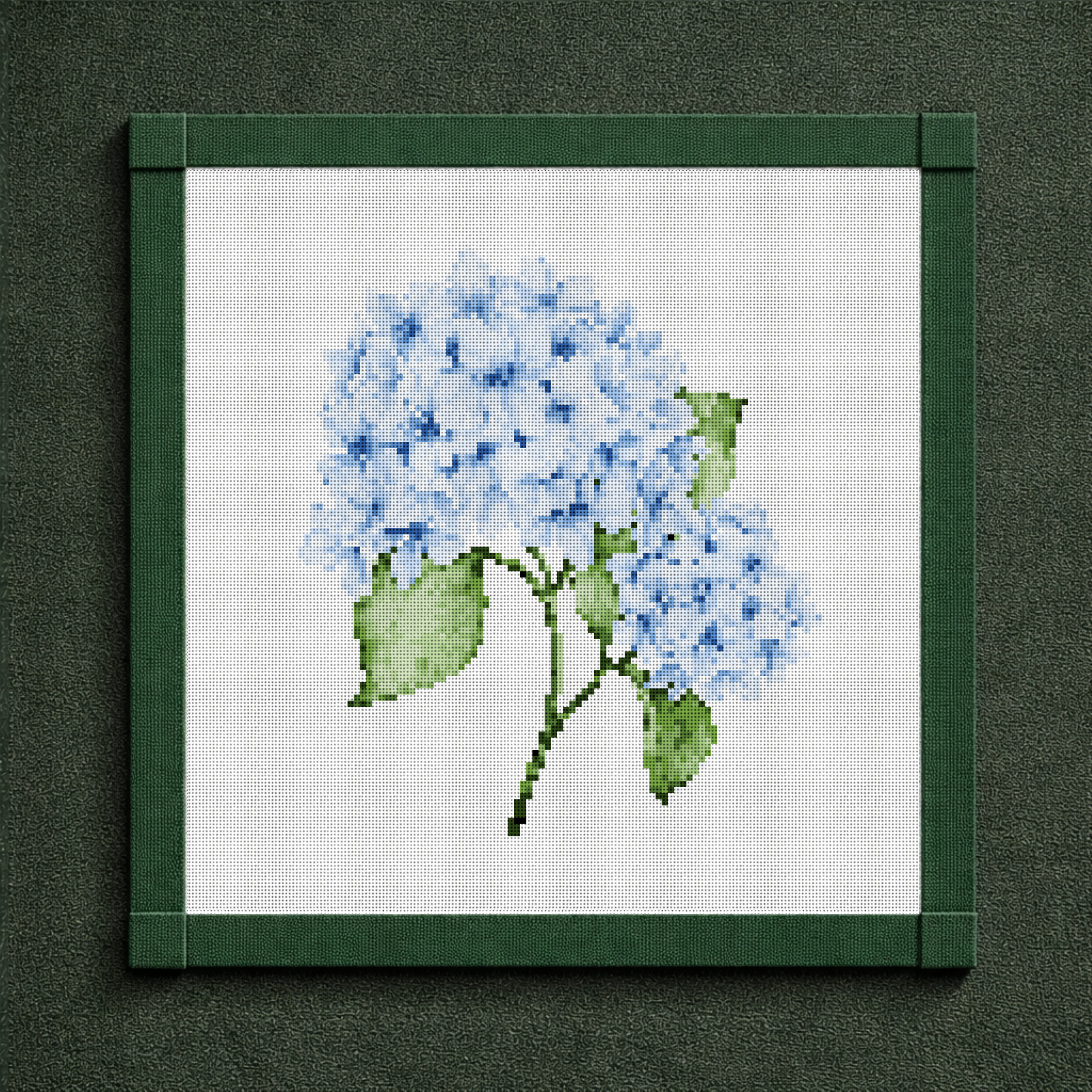 Blue Hydrangea Needlepoint Canvas