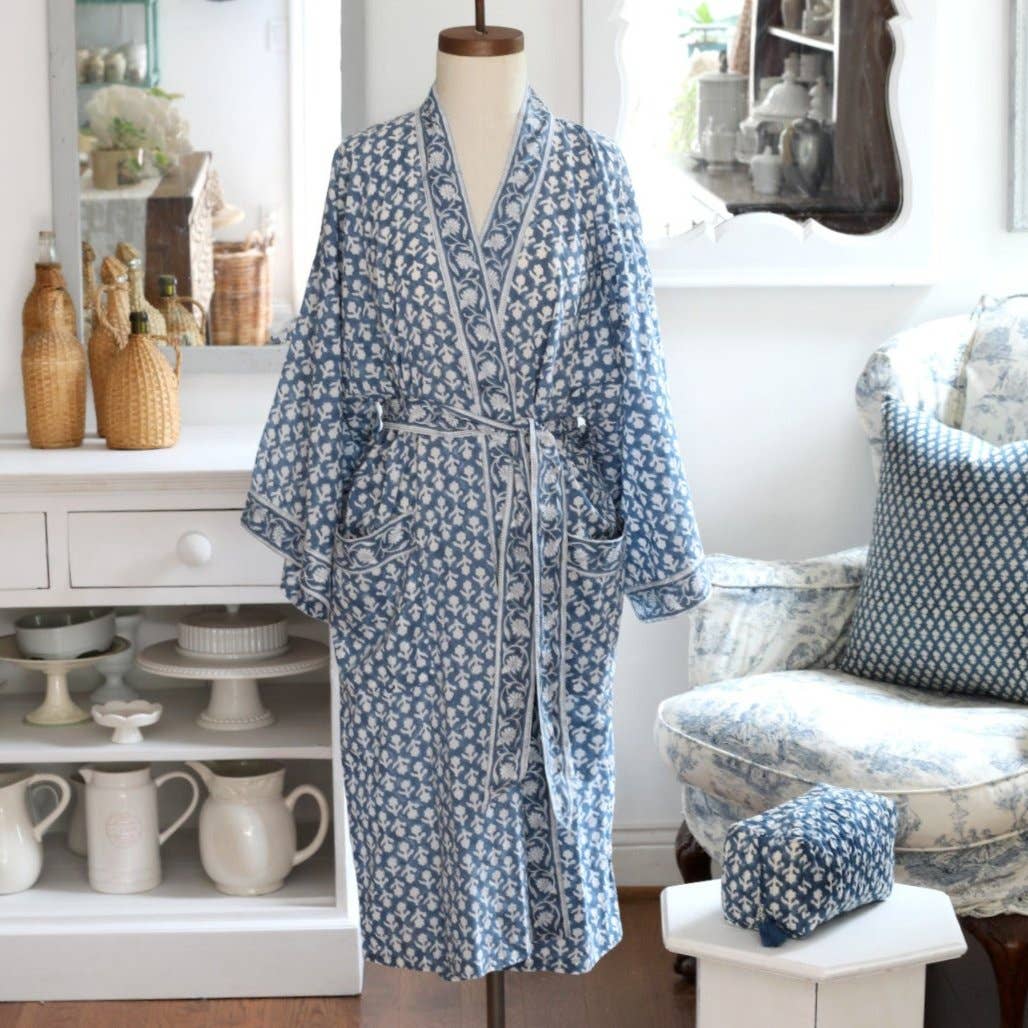 Kimono Robe, Charlotte Indigo