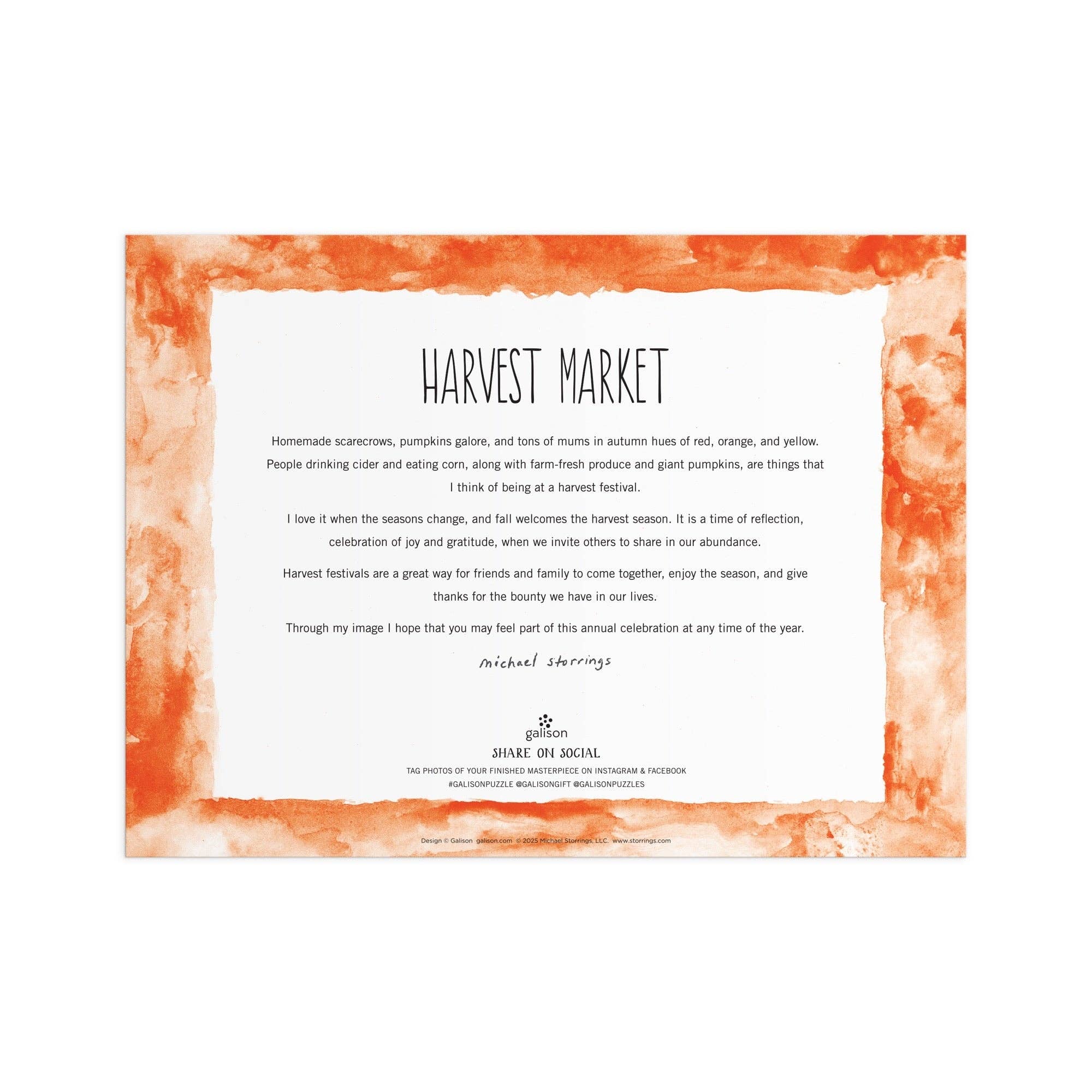 Michael Storrings Harvest Market 1000 Piece Puzzle