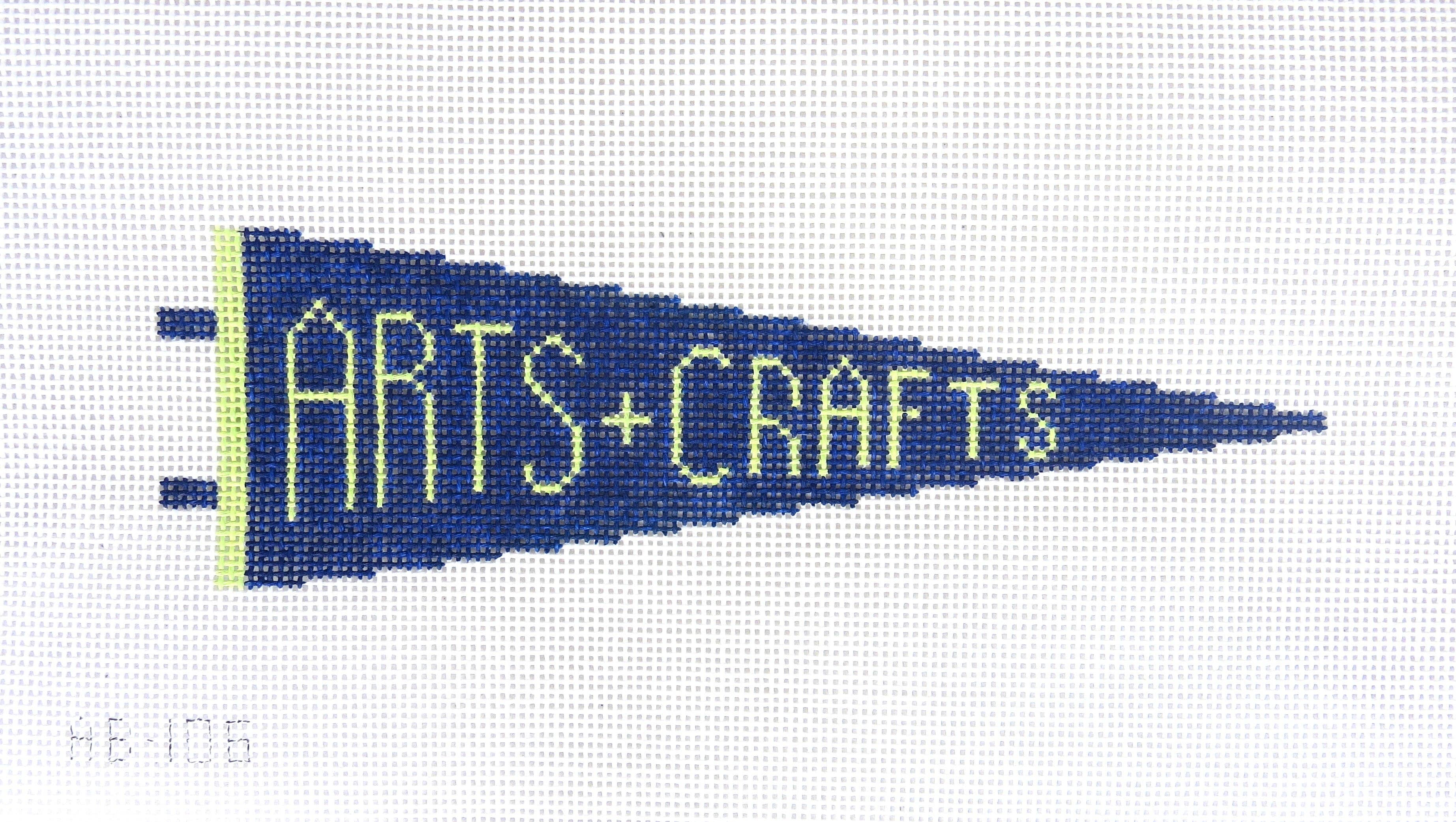Arts + Crafts Pennant Needlepoint Canvas