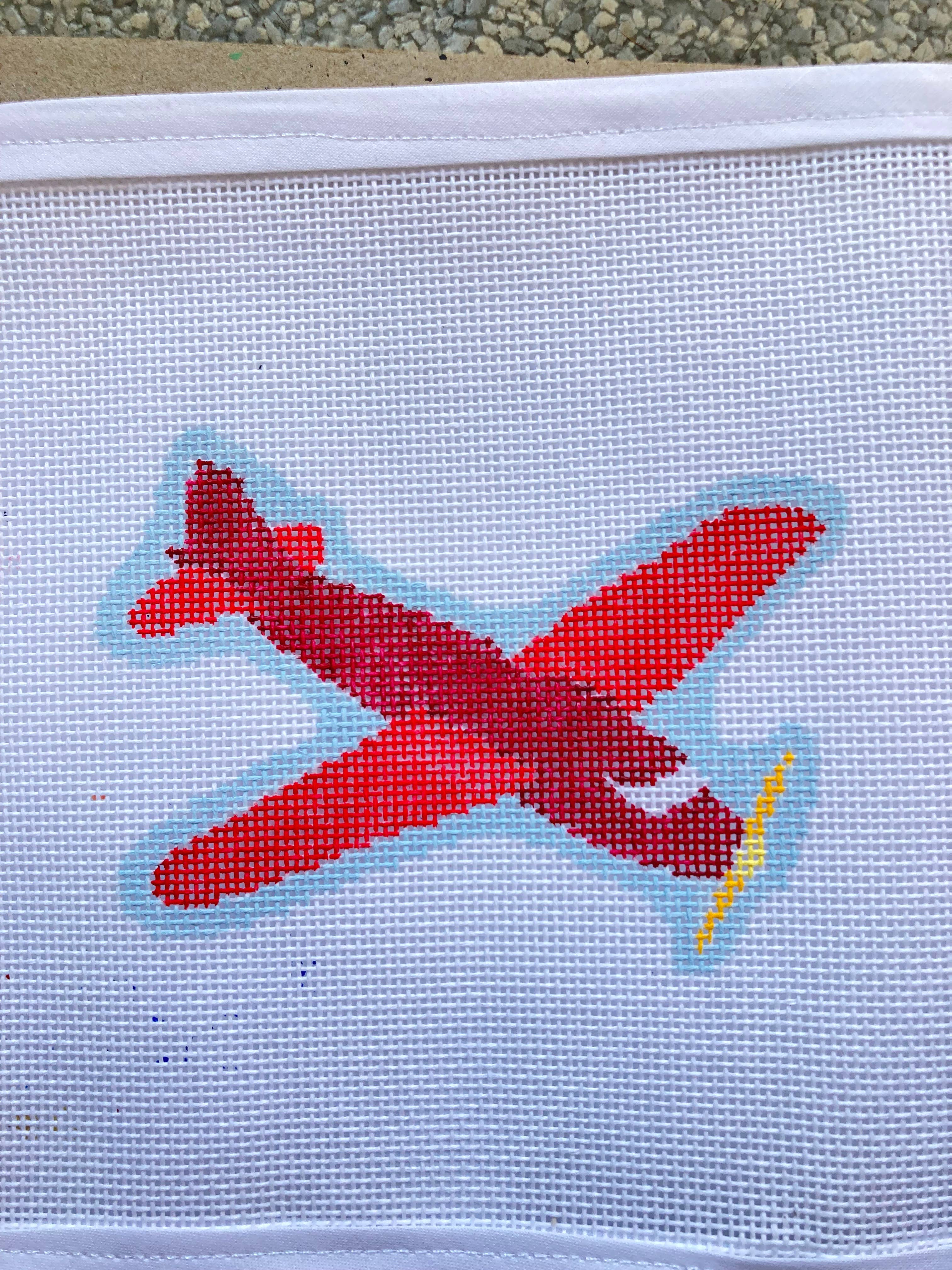 Little Plane Needlepoint Canvas