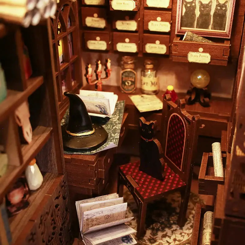 DIY Book Nook Kit: Magic Pharmacist with Dust Cover