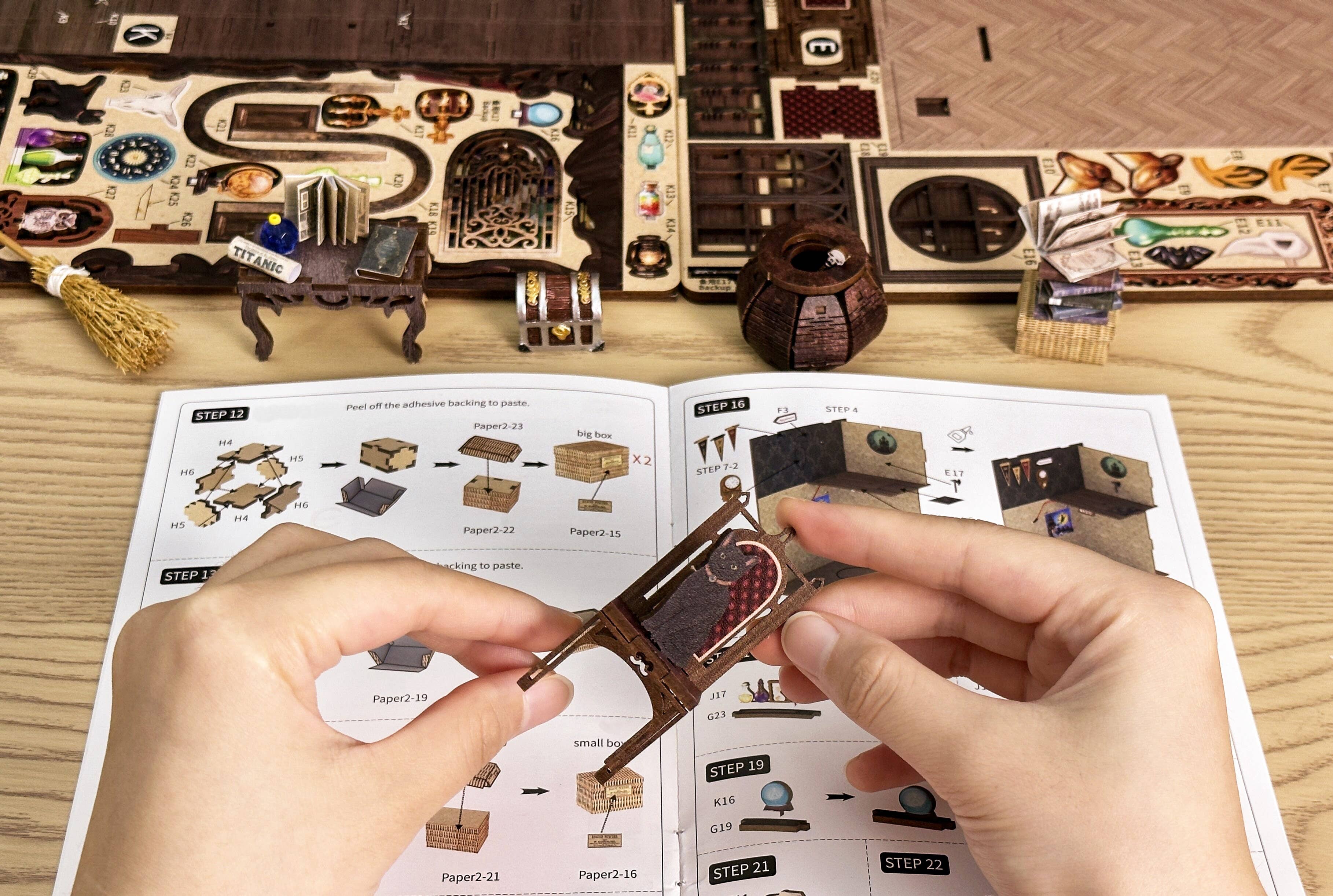 DIY Book Nook Kit: Magic Pharmacist with Dust Cover