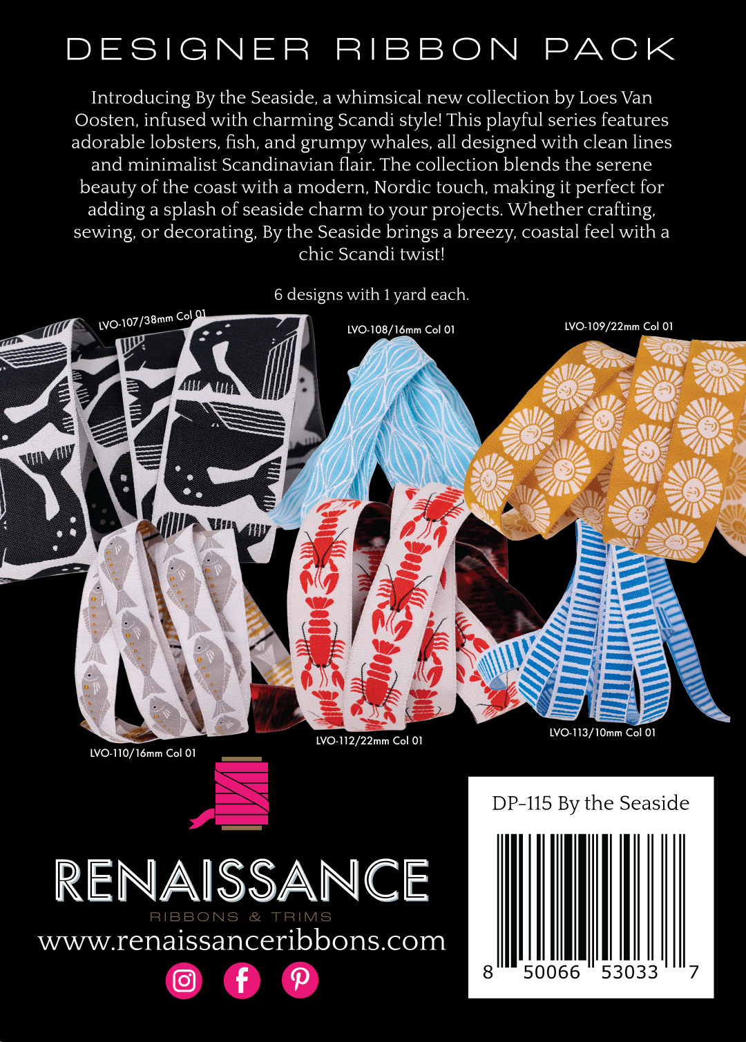 By the Seaside Designer Ribbon Pack by Loes Van Oosten