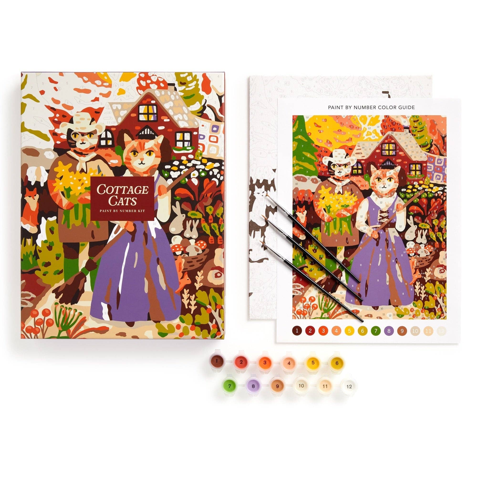Cottage Cats Paint by Number Kit