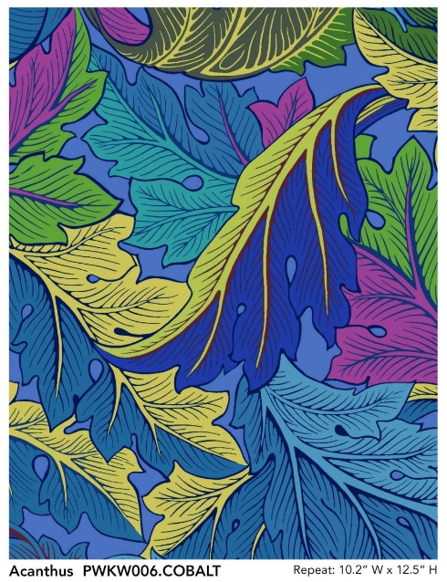 Acanthus / Cobalt by Kaffe Fassett x William Morris & Co.