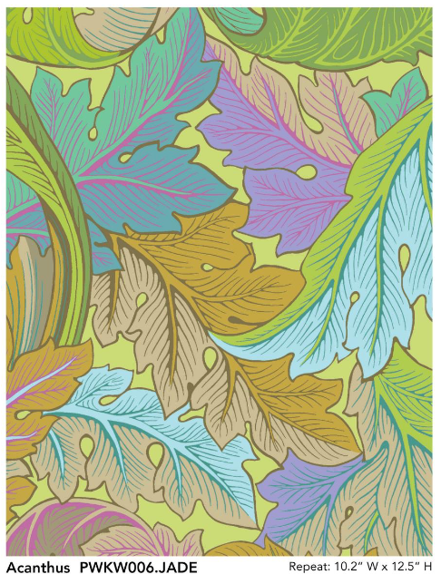 Acanthus / Jade by Kaffe Fassett x William Morris & Co.