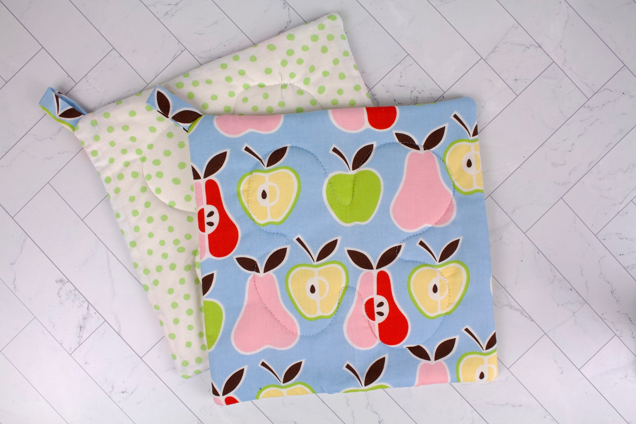 Apples and Pears Potholder