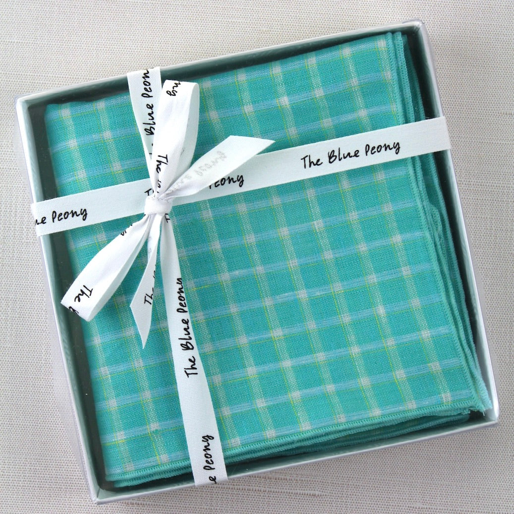 Aqua Pool Italian Linen Kerchief
