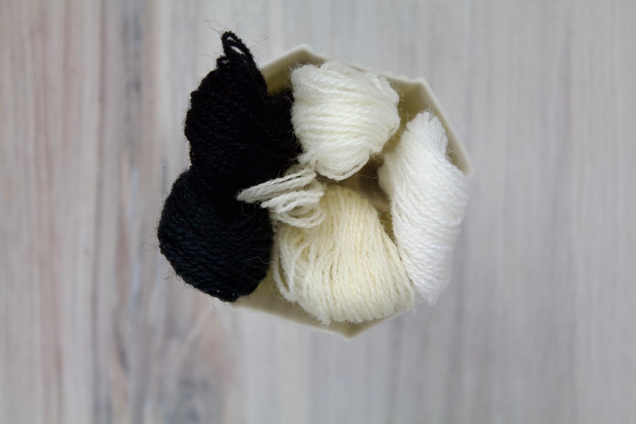 Individual Appletons Crewel Wool Skeins from the Black and White Colorway