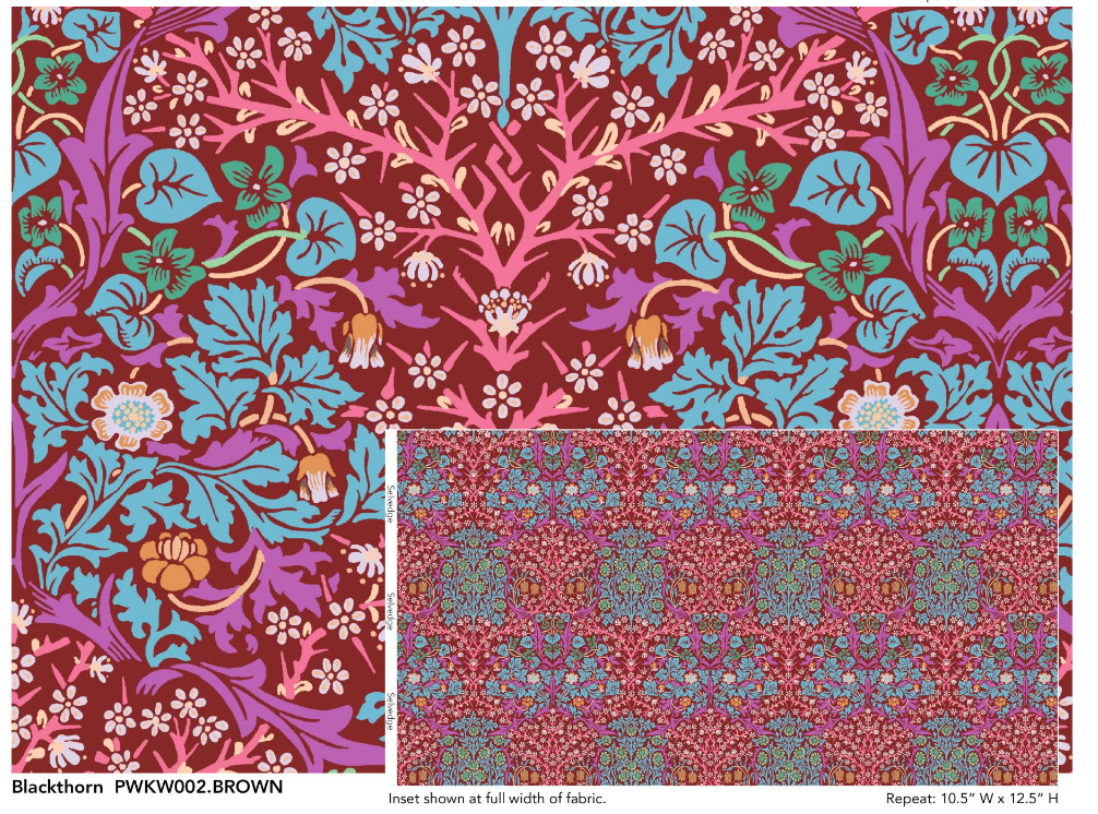 Blackthorn / Brown by Kaffe Fassett x William Morris & Co.