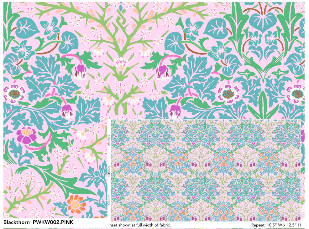 Blackthorn / Pink by Kaffe Fassett x William Morris & Co.