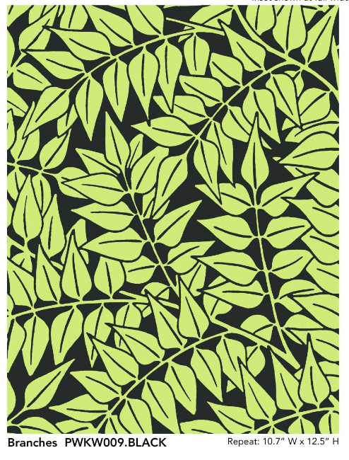 Branches / Black by Kaffe Fassett x William Morris & Co.