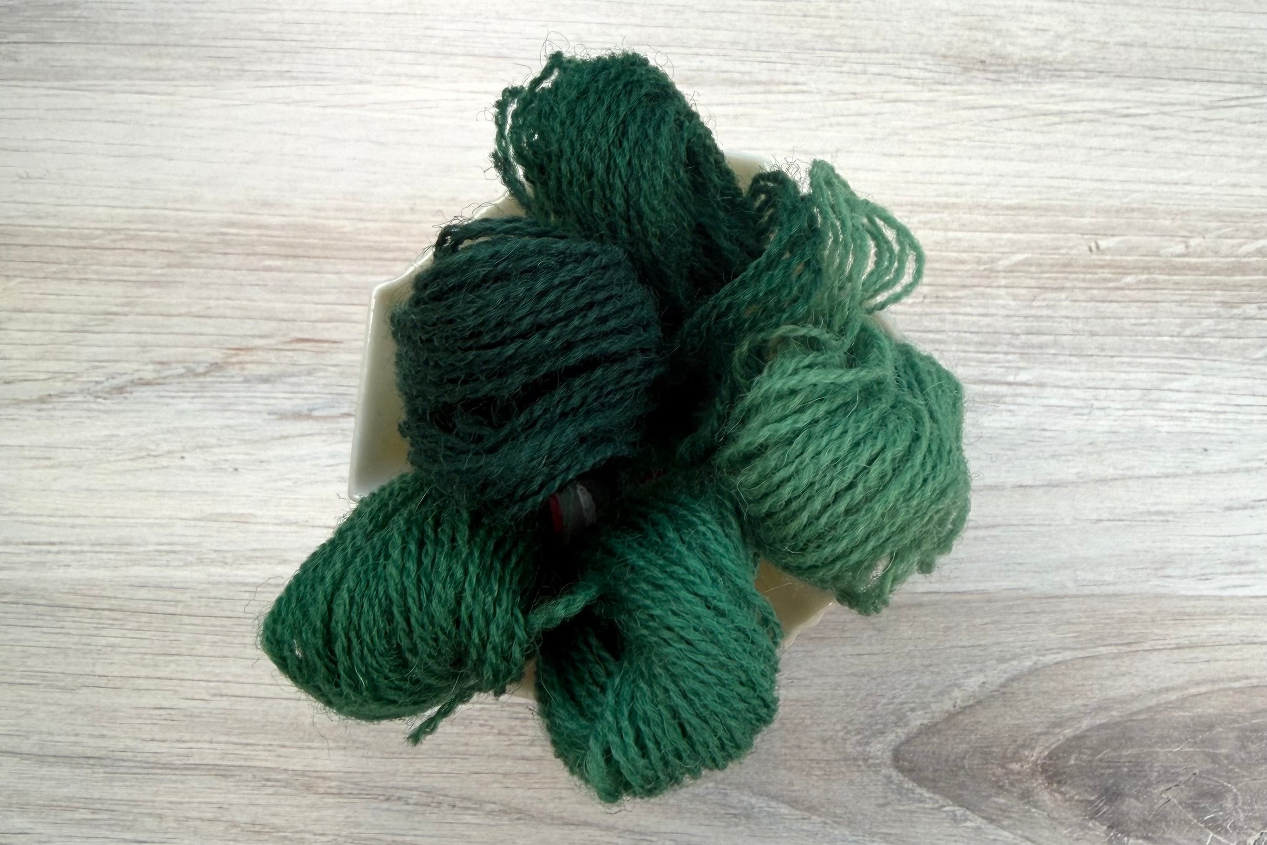 Individual Appletons Crewel Wool Skeins from the Bright Peacock Blue Colorway