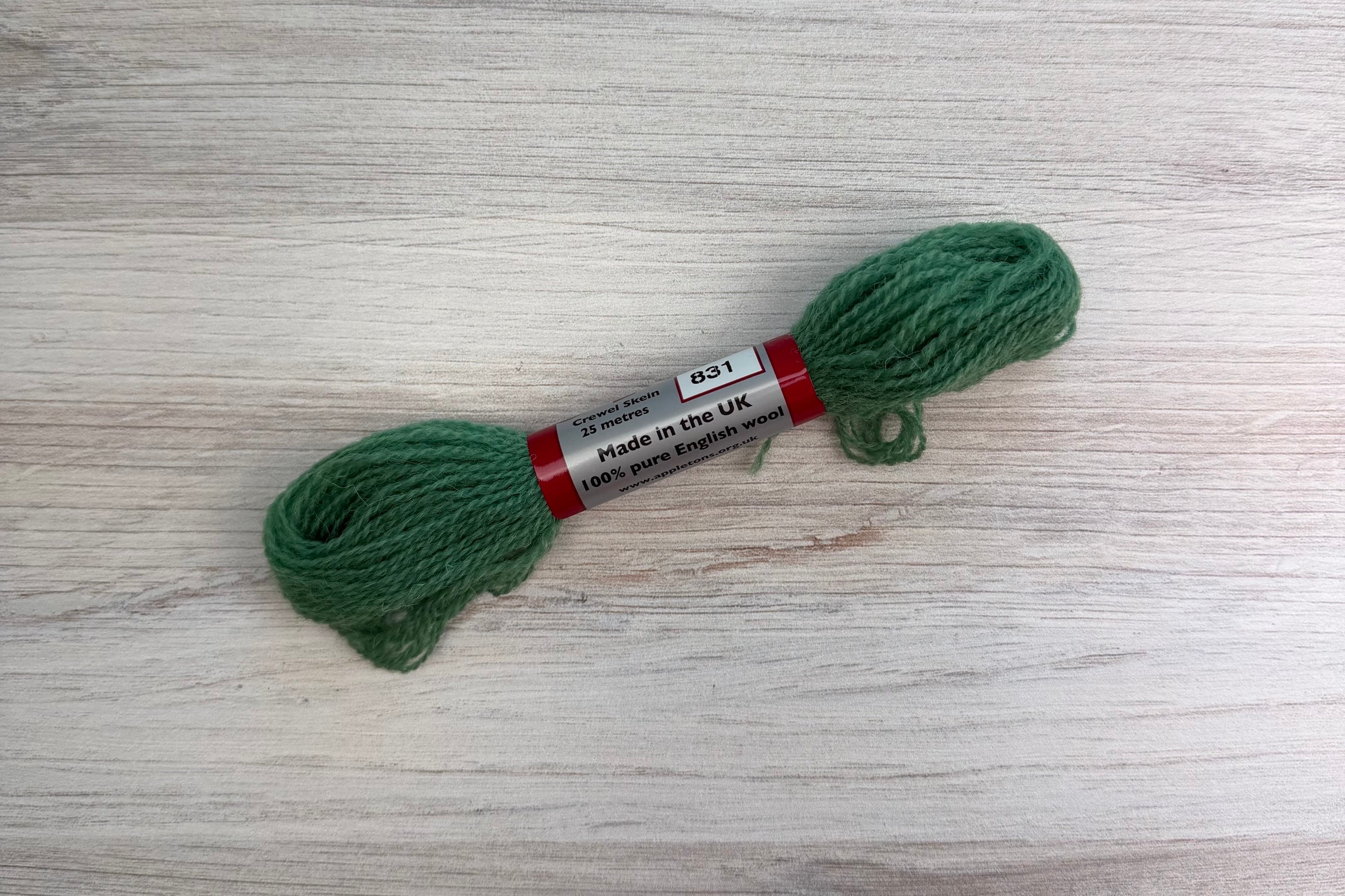 Individual Appletons Crewel Wool Skeins from the Bright Peacock Blue Colorway