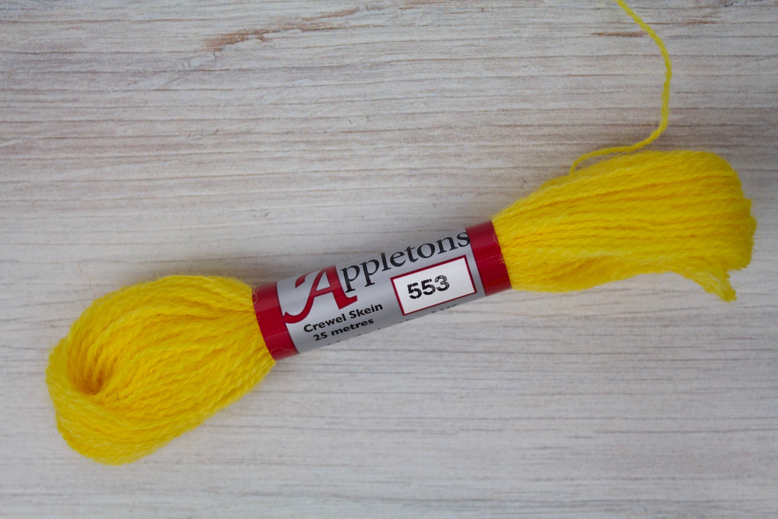 Individual Appletons Crewel Wool Skeins from the Bright Yellow Colorway