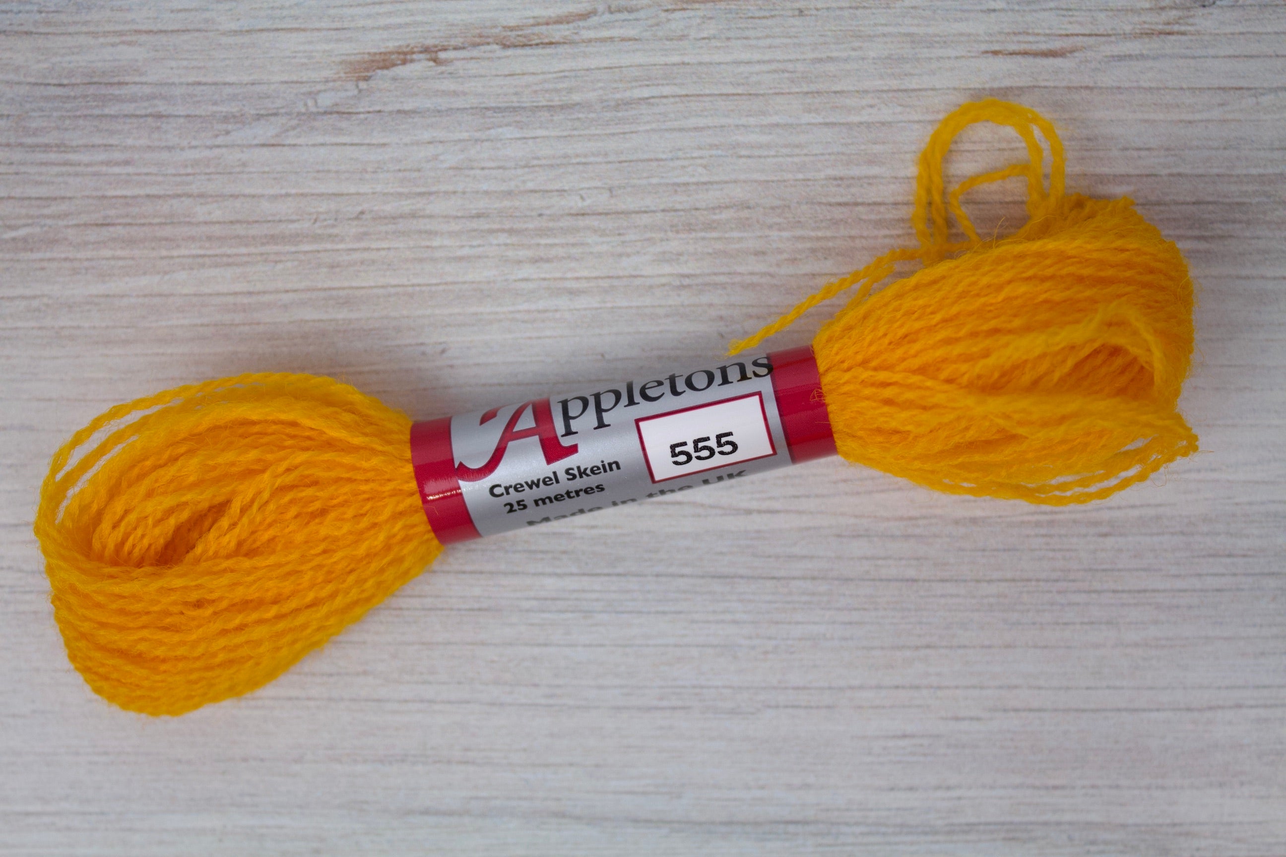 Individual Appletons Crewel Wool Skeins from the Bright Yellow Colorway